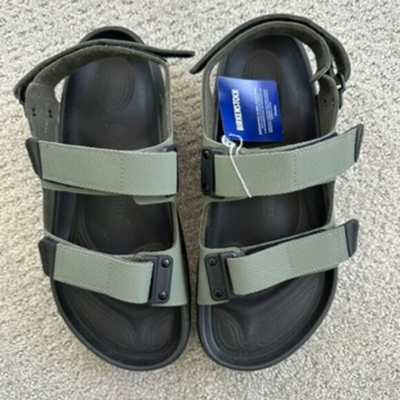 Birkenstock Tatacoa Birko-Flor Sandals Futura Khaki Size 12-12.5US / 45EU D - Picture 2 of 10